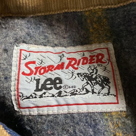 Vintage LEE Storm Rider Denim Blanket Lined Trucker Jacket Size 44 / L - Picture 9 of 16